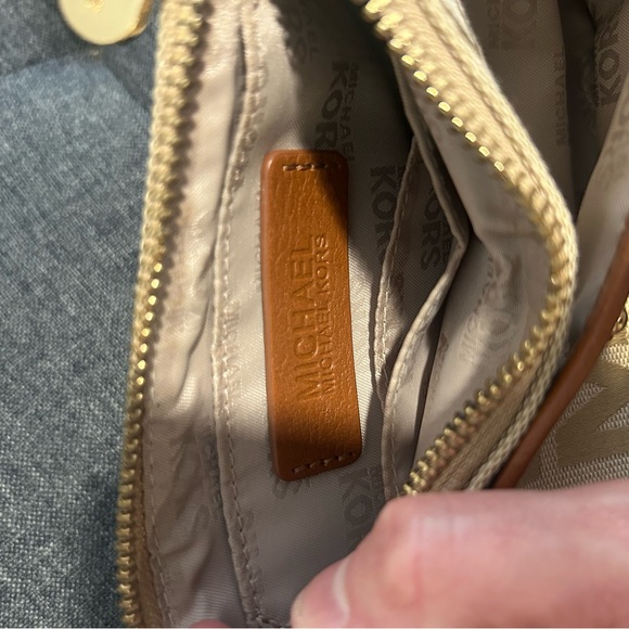 Michael Kors Beige and Brown Wristlet - Picture 2 of 4